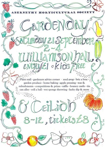 Garden Day 21 Sep 2013. 2-4pm and Ceilidh 8pm - midnight.